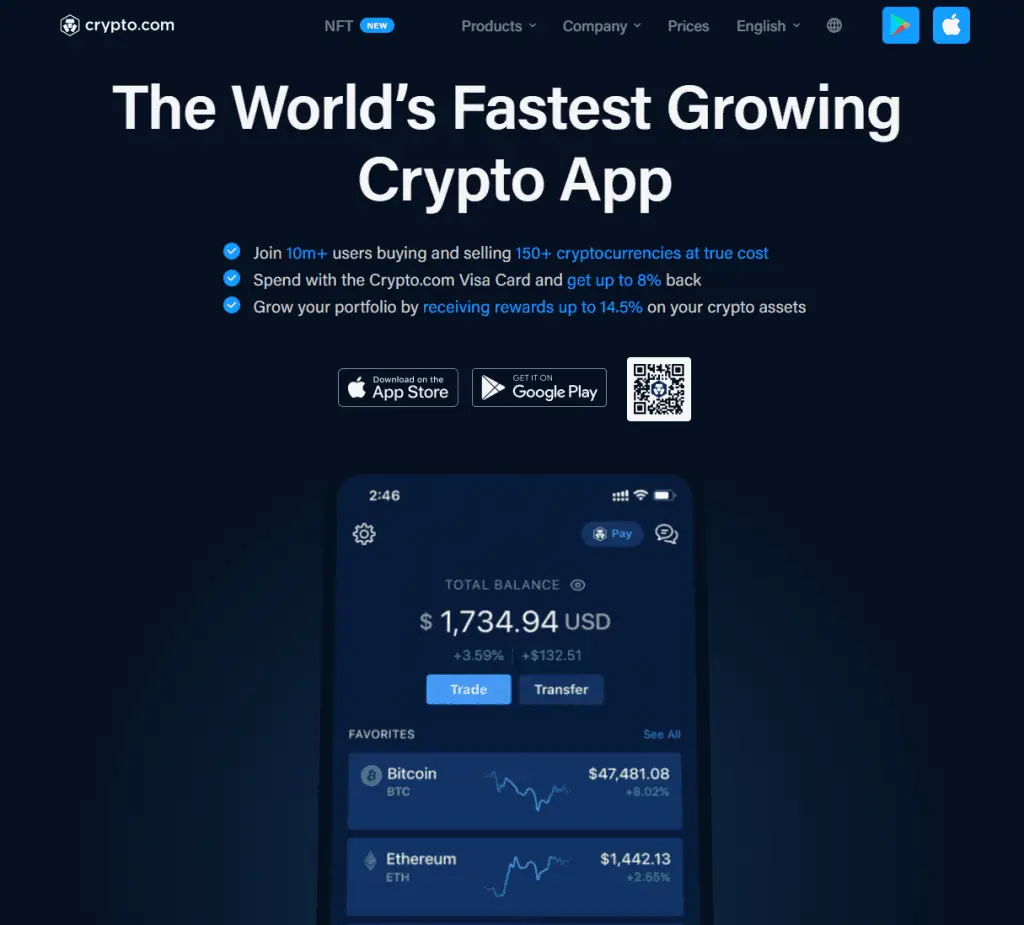 crypto.com homepage